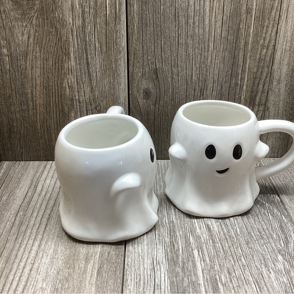 Stoneware Halloween 2021 Ghost Mug Set of 2 Threshold Target 10oz New Boo Cups - Picture 11 of 13